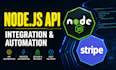 build secure API integration and backend automation in nodejs