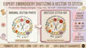 do embroidery digitizing in less than 1 hour
