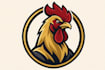 do gold rooster chicken logo design 1 day