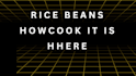 do rice and bean menu card