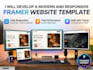 develop a modern and responsive framer website template