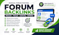 build relevant forum backlinks with manual forum posting for SEO