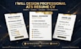 create a professional resume CV design and formatting