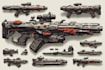 draw your weapon concept art in awesome details