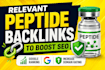 do relevant peptide backlinks to boost SEO google ranking increase domain rating