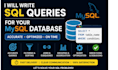 write sql queries and database task