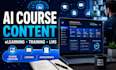 create ai course content, elearning lessons, training and lms material