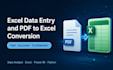 excel data entry and PDF to excel conversion