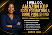 do ebook, paperback formatting for amazon KDP, ingramspark, draft2digital, lulu