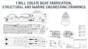 create boat fabrication, structural and marine engineering drawings