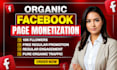 provide facebook page monetization and content monetization services
