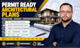 architectural drawings 2d floor plan site plan city permit autocad texas florida