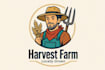 do agricultural farmer mascot logo design