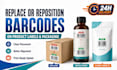 replace or reposition barcodes correctly on product labels and packaging