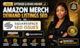 optimize amazon merch on demand listings fix squarespace SEO issues