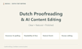 proofread and improve your dutch text