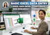 do your excel data entry copy paste web research, formatting