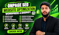 optimize onpage SEO for wordpress, shopify, and websites