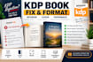 fix rejected KDP book interior resize cover redesign paperback and bleed issues