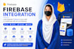 do firebase, authentication, database and API integration