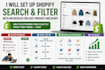 set up shopify product filters and search and discovery filters