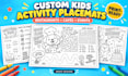 design printable kids activity placemats