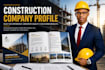 design a professional construction company profile and portfolio