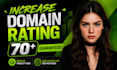 increase ahrefs domain rating DR to 70 with quality backlinks