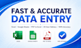 do shopify data entry and web research