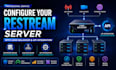 configure your restream server with ioad baiancer and  API integration