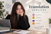 make a clean copy of documents or translate them