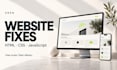 fix small HTML CSS and javascript issues on your website
