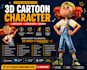 create 3d cartoon character model stylized character design 3d cartoon animation