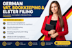 provide german bookkeeping, vat processing, and elster tax returns