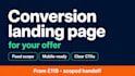 build a conversion focused landing page for your offer