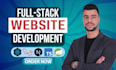 code custom website development as front end or full stack web developer in 24h