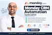 setup monday CRM custom systems, monday workflows and automate your monday com