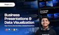design business powerpoint presentation with charts and data visualization