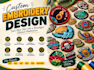 create custom embroidery designs, applique, lettering and digitizing