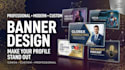 design professional spotify banner and header in canva