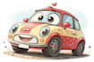 make your car into a chibi style car cartoon