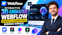 design interactive 3d animated webflow website landing page business website