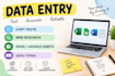 do data entry, copy paste and web search