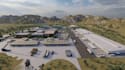 redesign 3d industrial building, storage facility, factory modeling, driveway