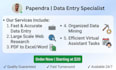data entry work, copy paste, excel, web search, within time