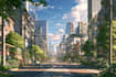 draw anime background, 2d environment, landscape