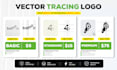 convert your logo, sketch or image to vector
