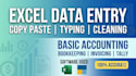 do accurate data entry in excel and bookkeeping in tally