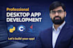 develop desktop applications with python, c, and java