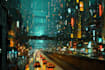 create stunning futuristic sci fi city concept art and environments